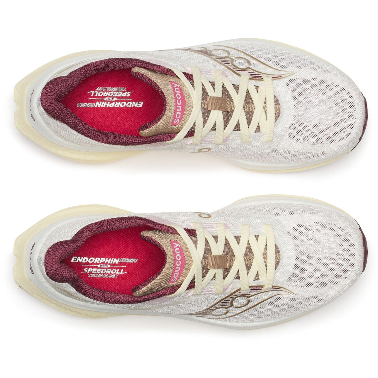 Buy Saucony Women Endorphin Speed 5 - Ivory / Maroon for running in Singapore - Running Lab SG