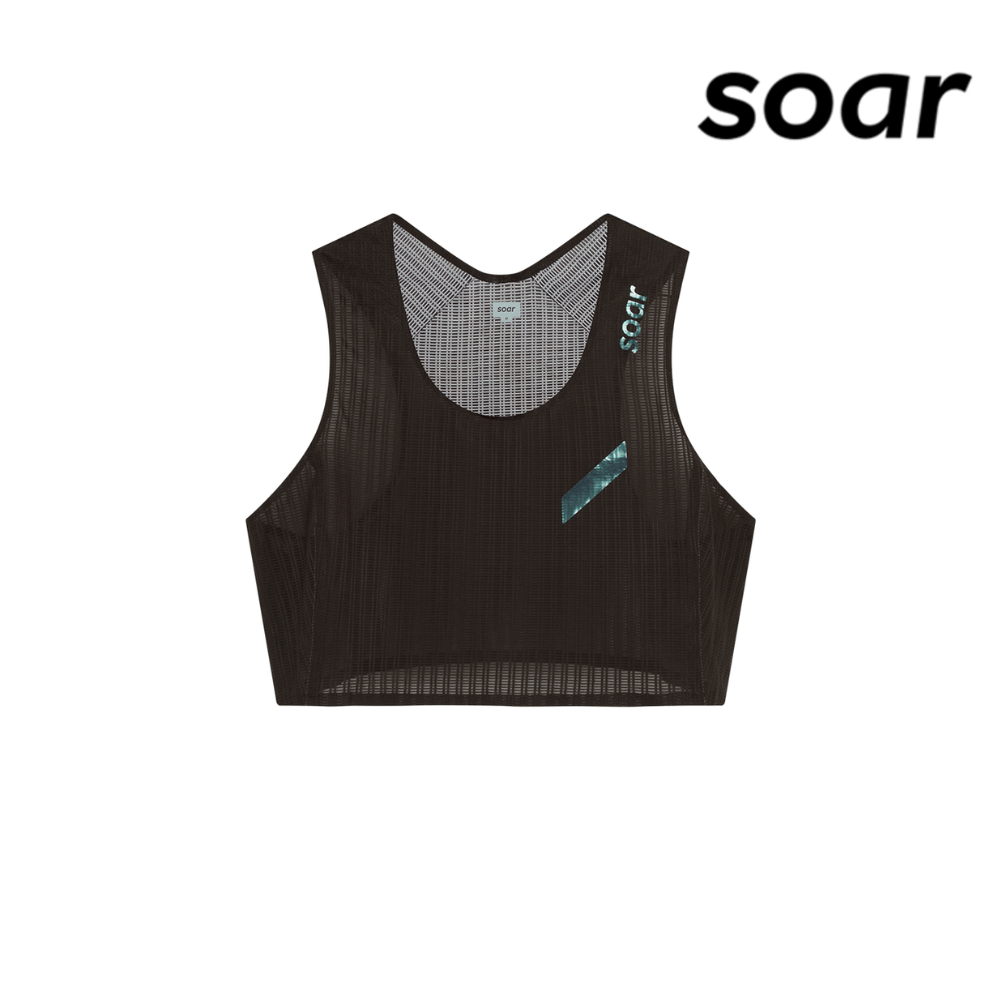 SOAR Women Crop Vest - Black