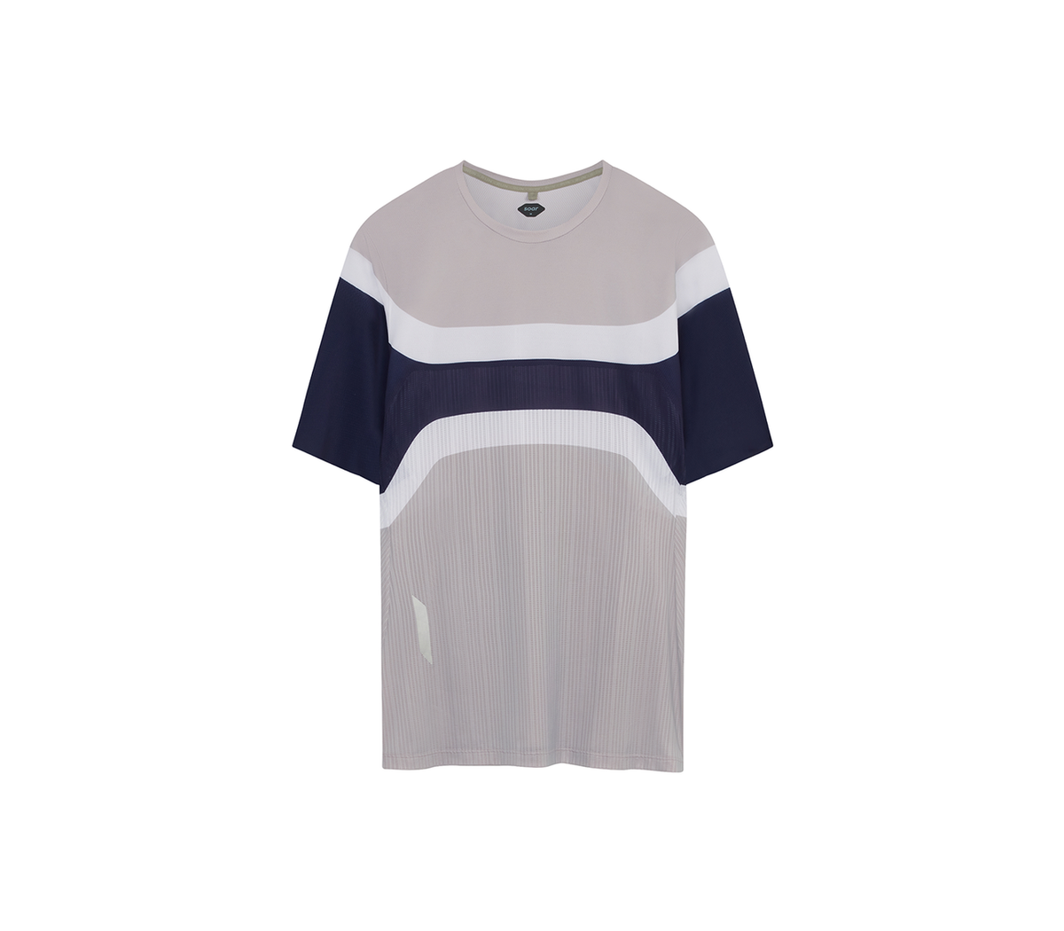 SOAR Men Hot Weather T - Grey / Navy Stripe