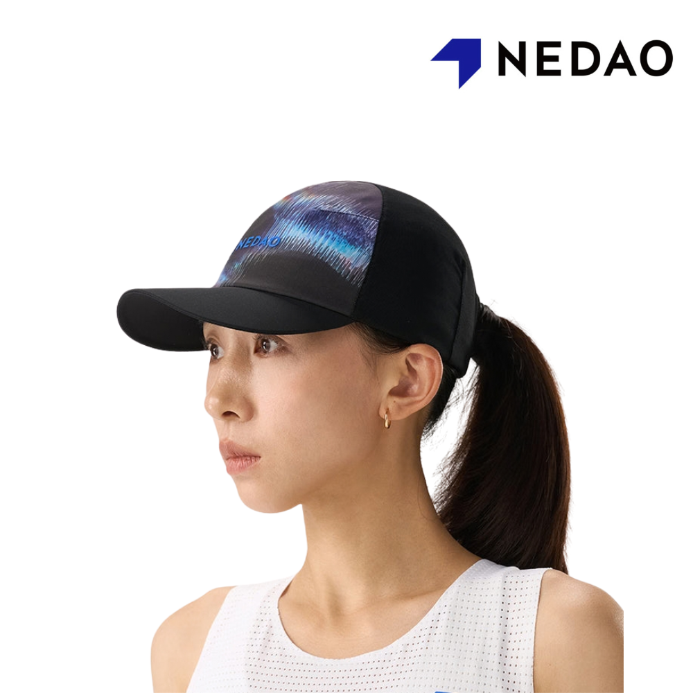 Nedao Unisex Breezeflex Soft Brim Cap Vortex - Black