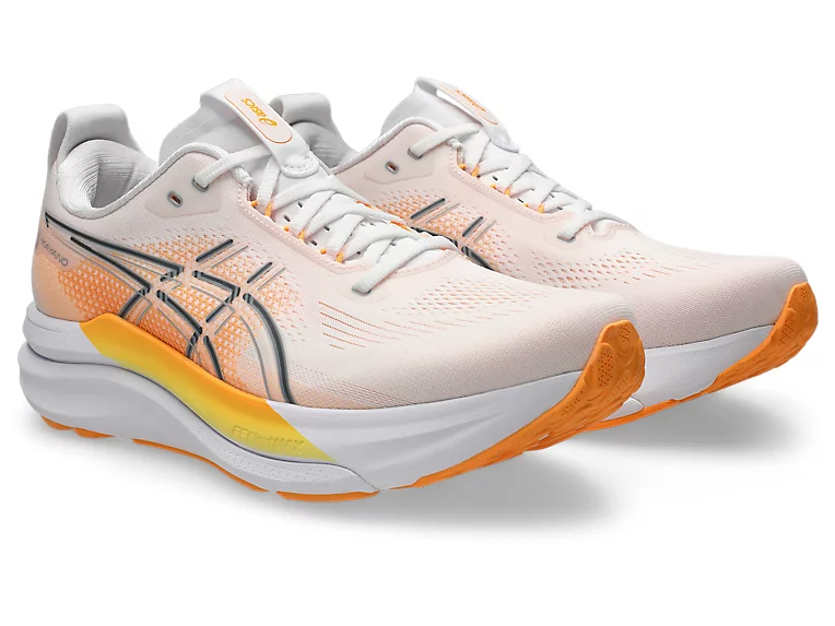 Buy ASICS Men Gel-Kayano 33 - White / Stadium Orange for running in Singapore - Running Lab SG