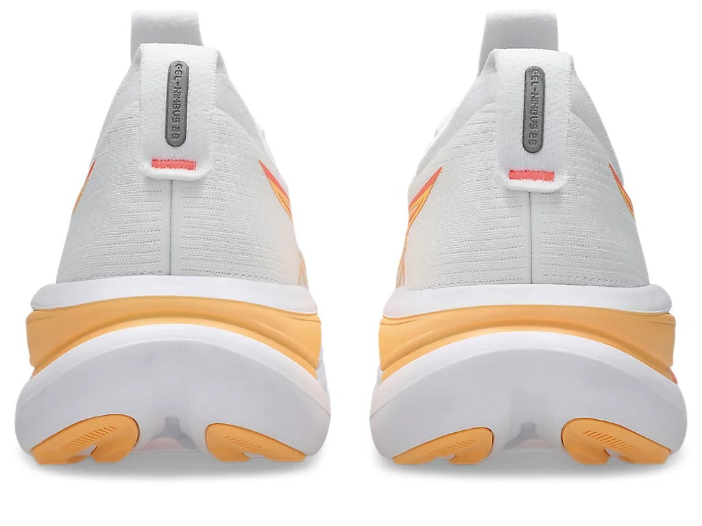 Buy ASICS Women Gel-Nimbus 28 - White / Sun Coral for running in Singapore - Running Lab SG