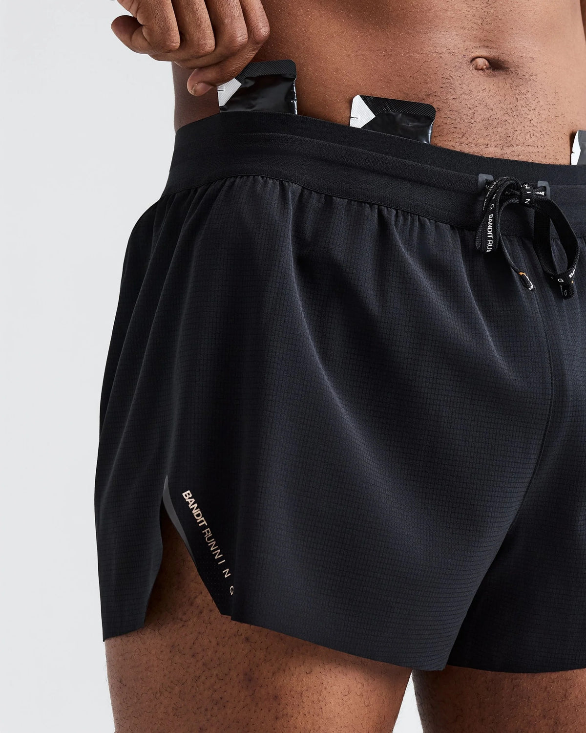Buy Bandit Men RipSpeed 3" Split Shorts - Black for running in Singapore - Running Lab SG
