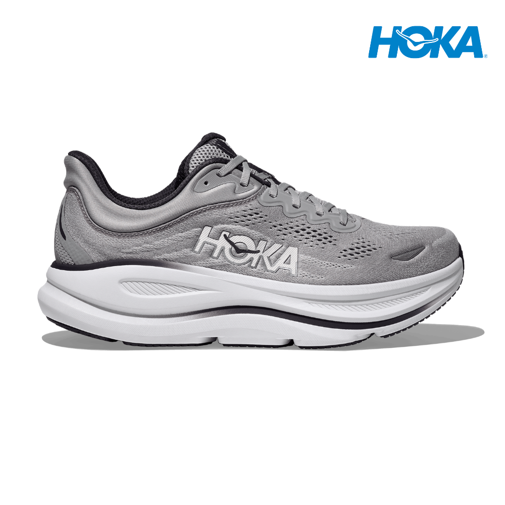 Buy HOKA Men Bondi 9 Wide - Stellar Grey / Squid Ink for running in Singapore - Running Lab SG