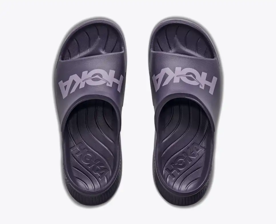 Buy HOKA Unisex Ora Athletic Slide - Squid Ink / Purple Fog for running in Singapore - Running Lab SG