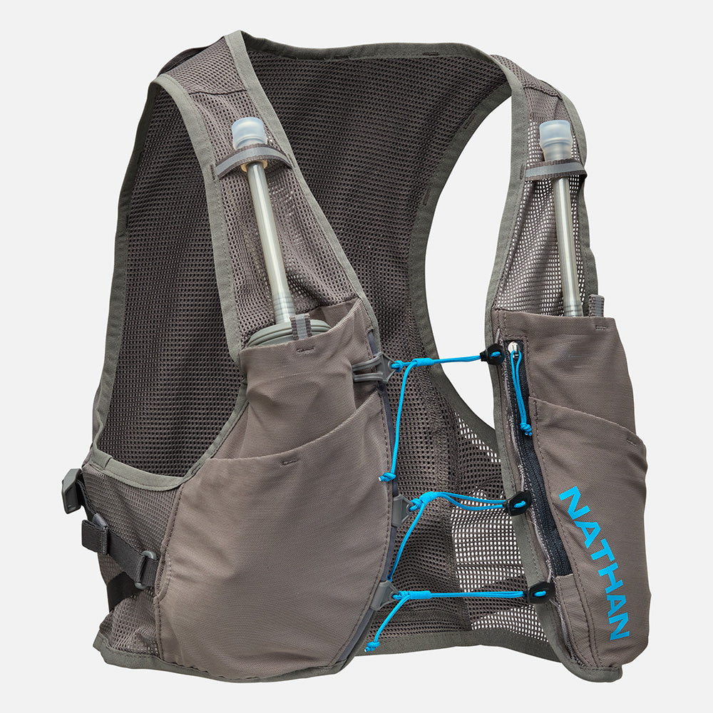 Nathan Sports Pinnacle Breeze 4L Hydration Race Vest - Charcoal / Electric Blue