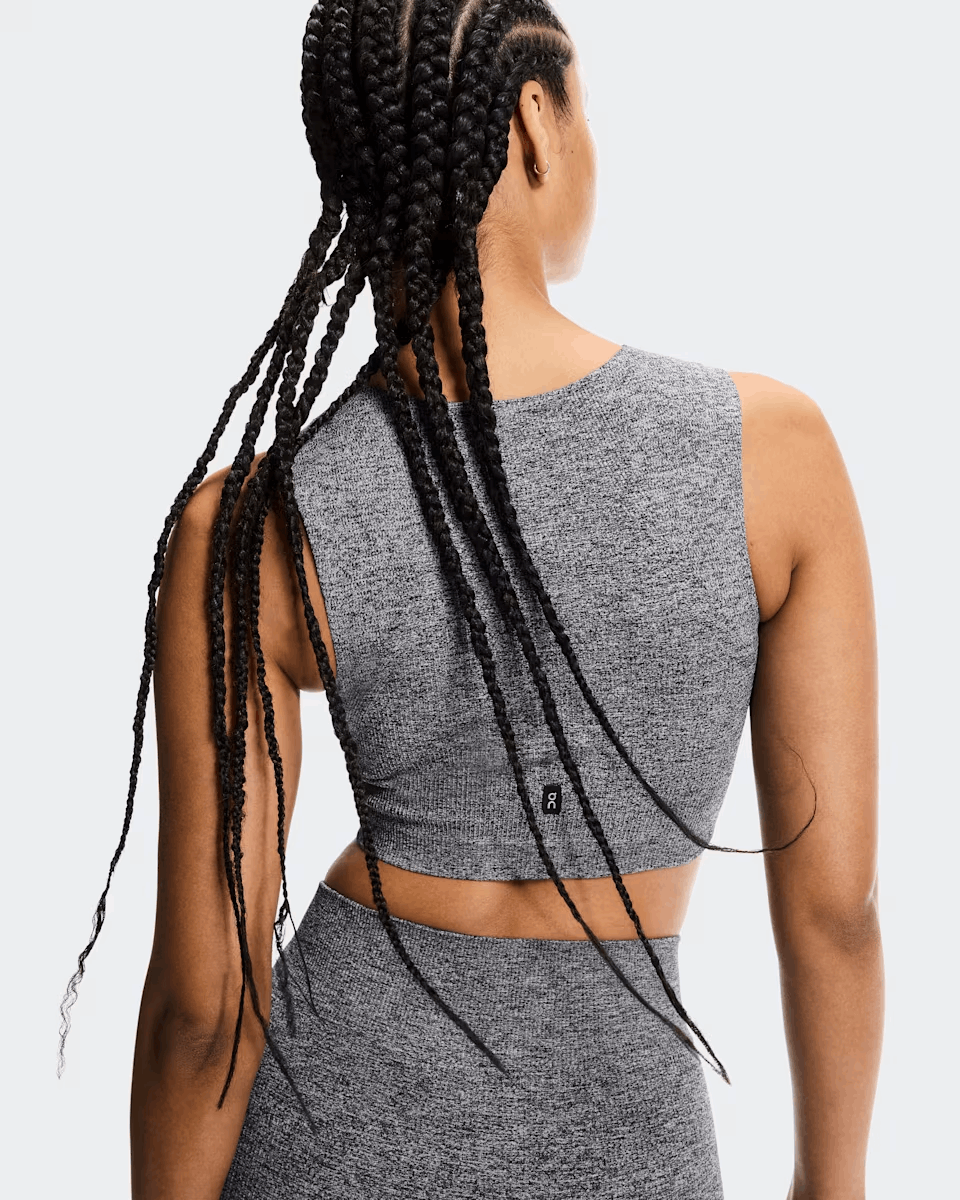 Buy On Women Studio Knit Crop - Graphite / Heather for running in Singapore - Running Lab SG