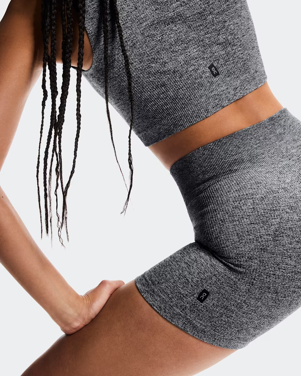 Buy On Women Studio Knit Shorts - Graphite / Heather for running in Singapore - Running Lab SG