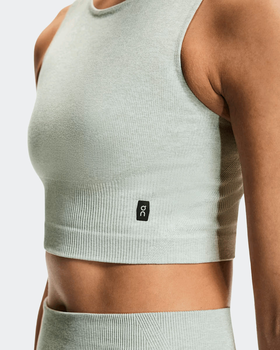 Buy On Women Studio Knit Crop - Mineral / Heather for running in Singapore - Running Lab SG