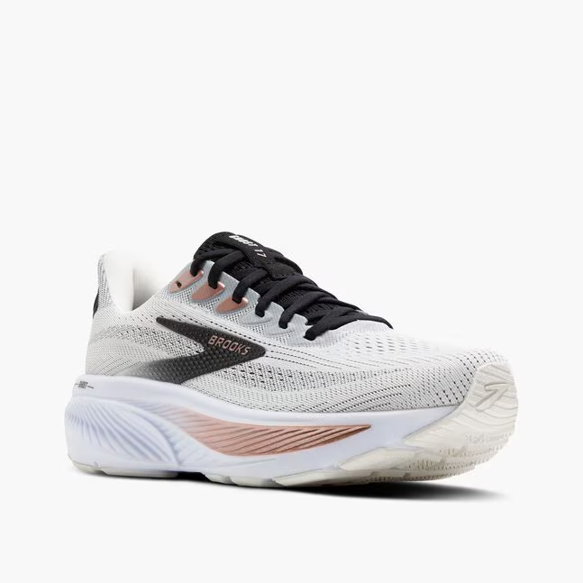 Buy Brooks Women Ghost 17 Wide - White / Black / Rose Gold for running in Singapore - Running Lab SG