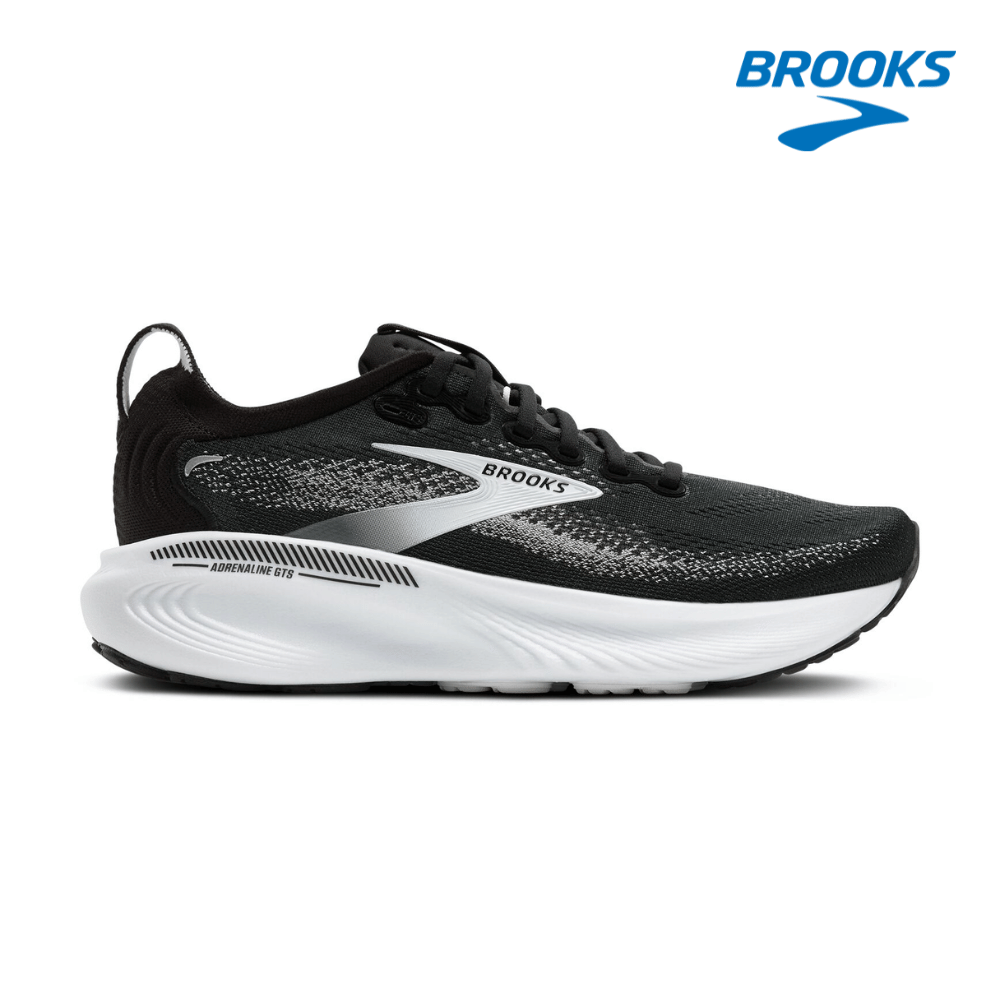 Buy Brooks Women Adrenaline GTS 25 Wide - Black / Grey / White for running in Singapore - Running Lab SG