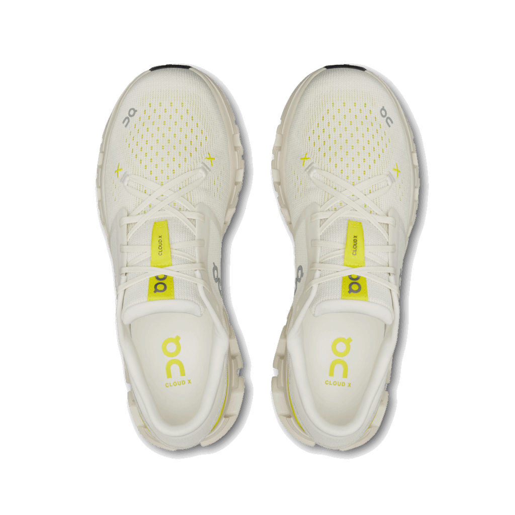 On Men Cloud X 4 - Ivory / Lime