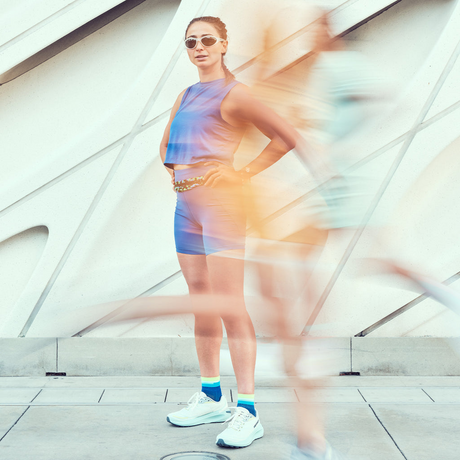 Feetures Active Elite Light Cushion Quarter - Surfboard Blue