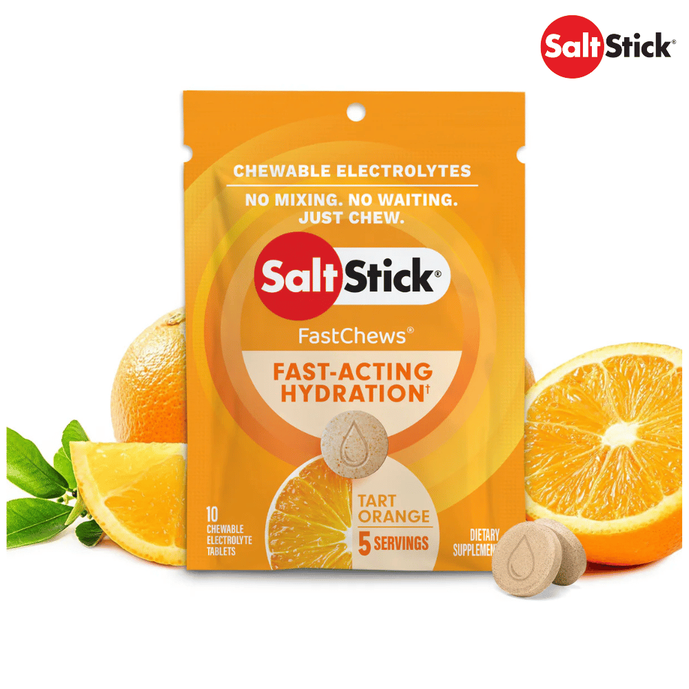 Buy (4 Packs) SaltStick FastChews Orange 10ct Packet - Expiry Date: Aug 2026 for running in Singapore - Running Lab SG