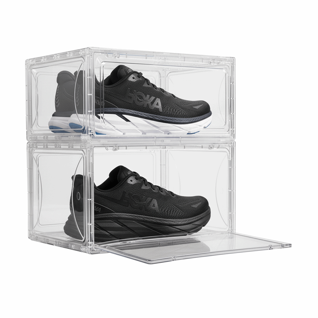 Oxygen Shoe Storage Organiser - Transparent White