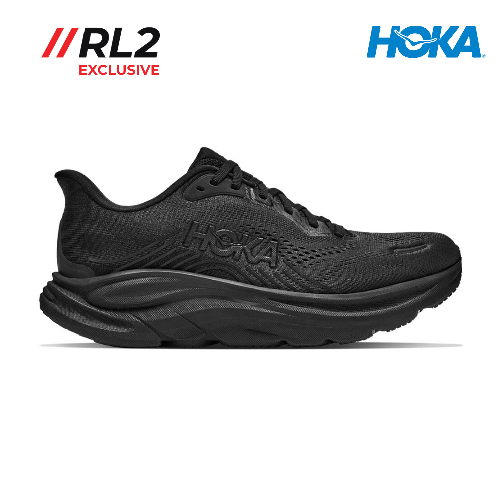Buy HOKA Men Clifton 11 Wide - Black / Black for running in Singapore - Running Lab SG