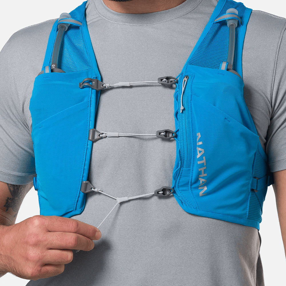 Nathan Sports Pinnacle Breeze 4L Hydration Race Vest - Electric Blue / Reflective Silver