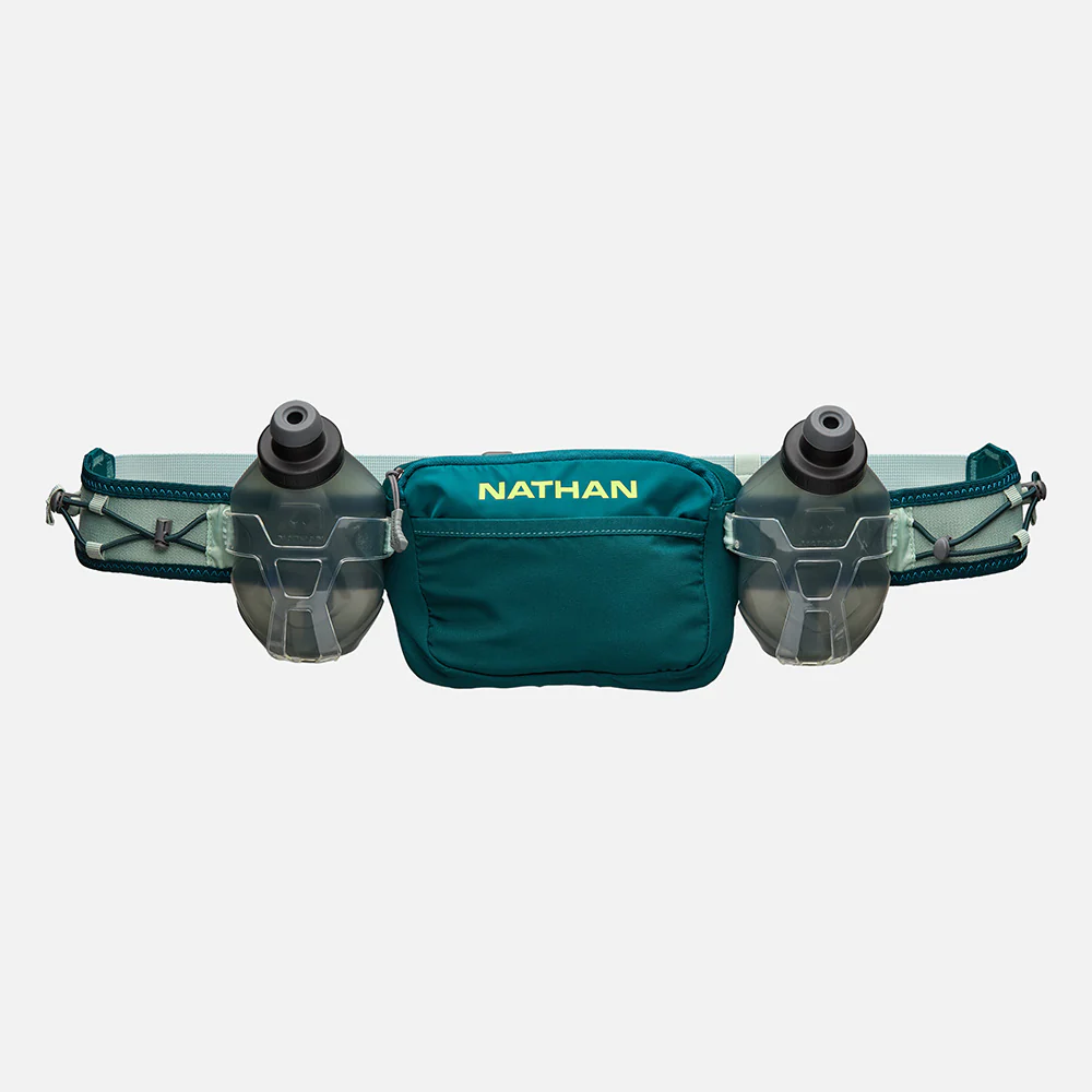 Nathan Sports Trail Mix Plus 3.0 Hydration Belt - Deep Teal / Finish Lime