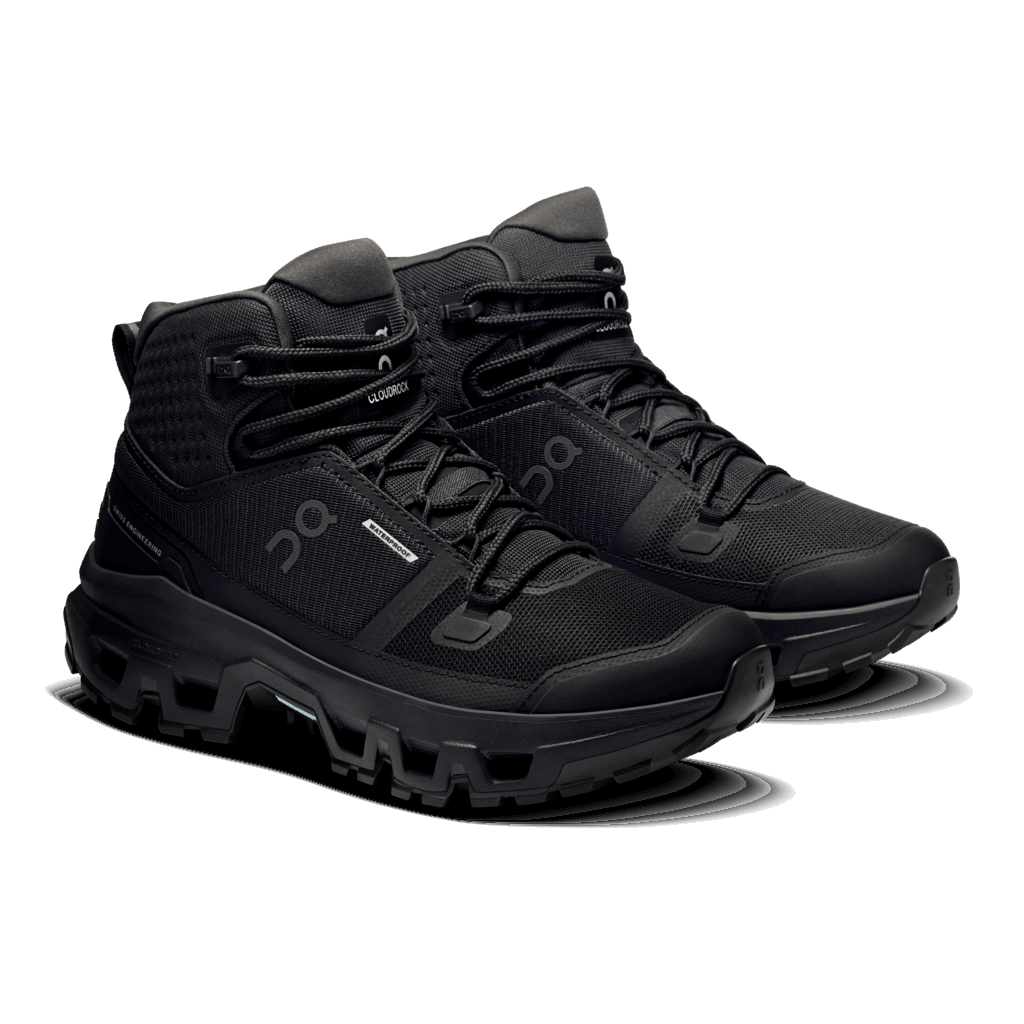 On Women Cloudrock Mid Waterproof - Black / Black