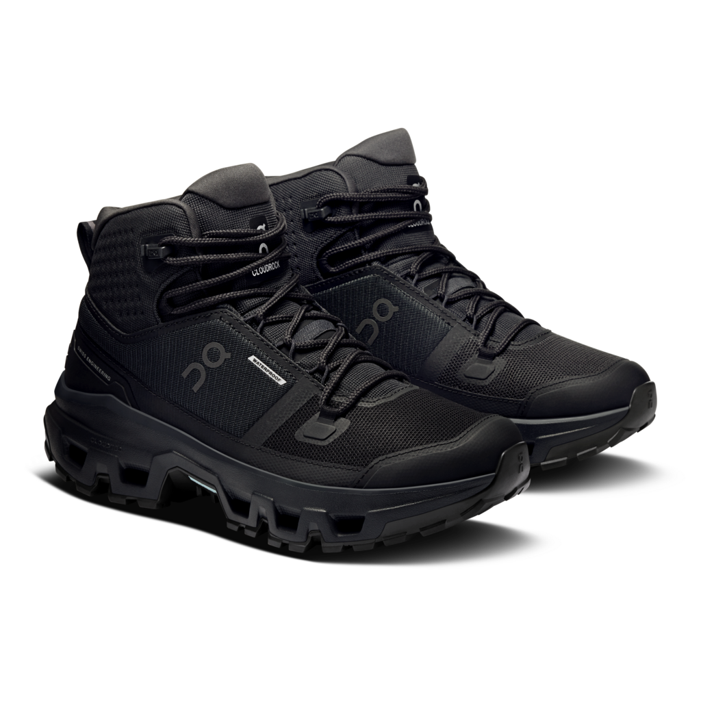 On Women Cloudrock Mid Waterproof - Black / Black