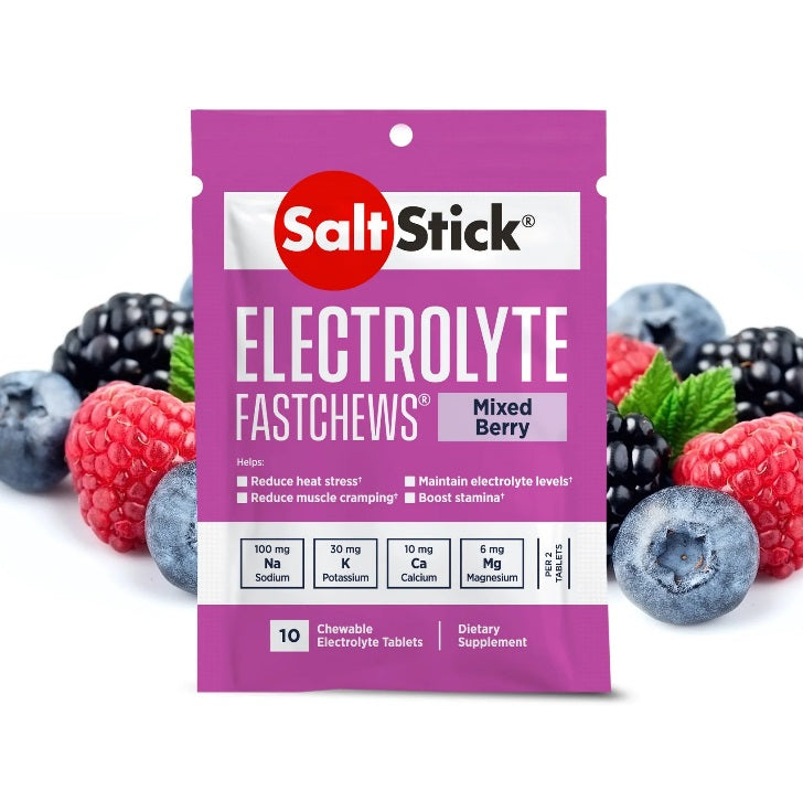 Buy (4 Packs) SaltStick FastChews Mixed Berry 10ct Packet - Expiry Date: Aug/Nov 2026 for running in Singapore - Running Lab SG