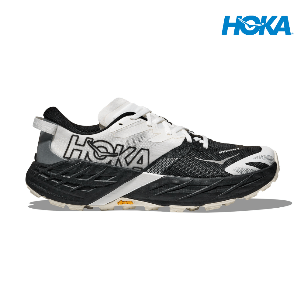 Buy HOKA Men Speedgoat 7 Wide - Black / White for running in Singapore - Running Lab SG