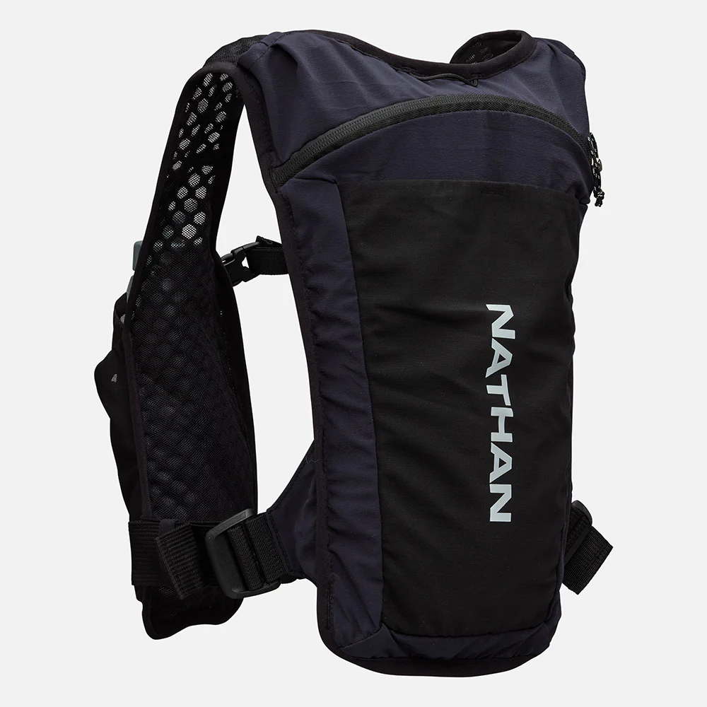 Nathan Sports Quick Start 3.0 4L Soft Flask Hydration Pack - Black / Reflective Silver