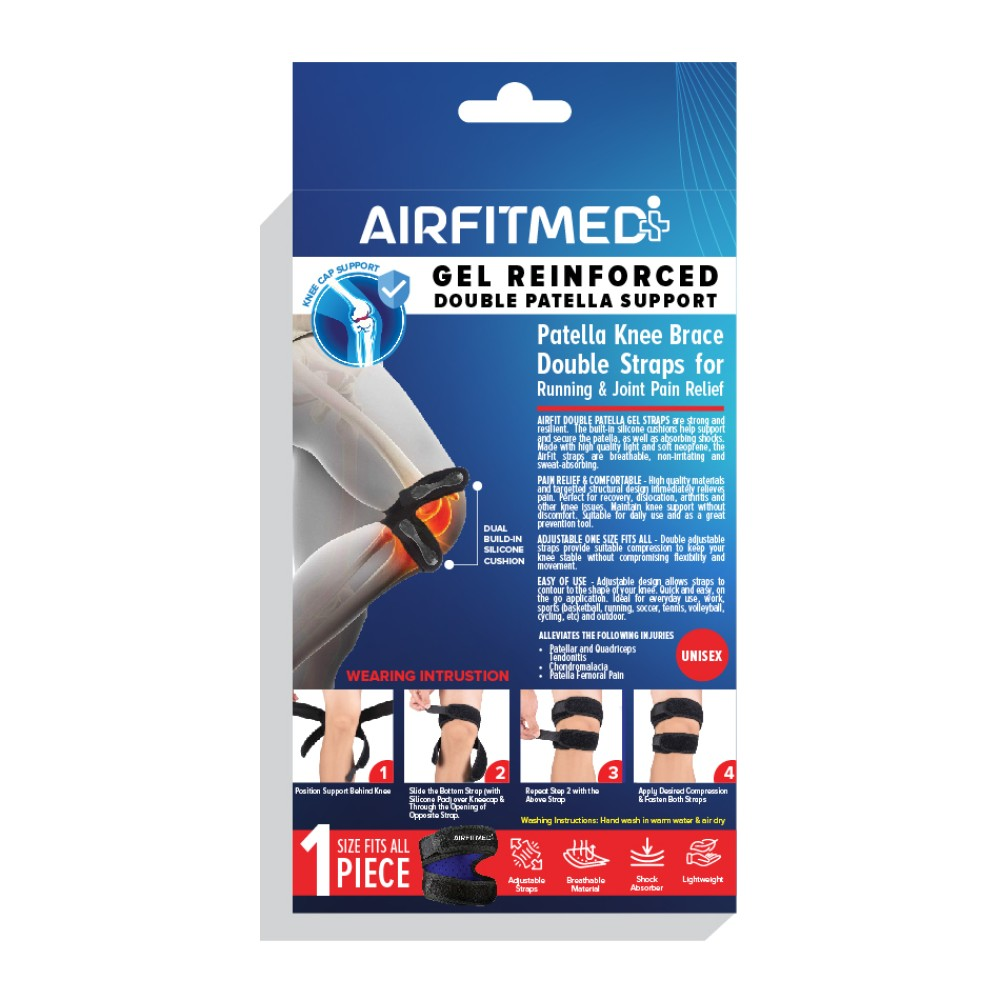 Buy AirFit Medi Gel Reinforced Double Patella Tendon Strap - One Size for running in Singapore - Running Lab SG
