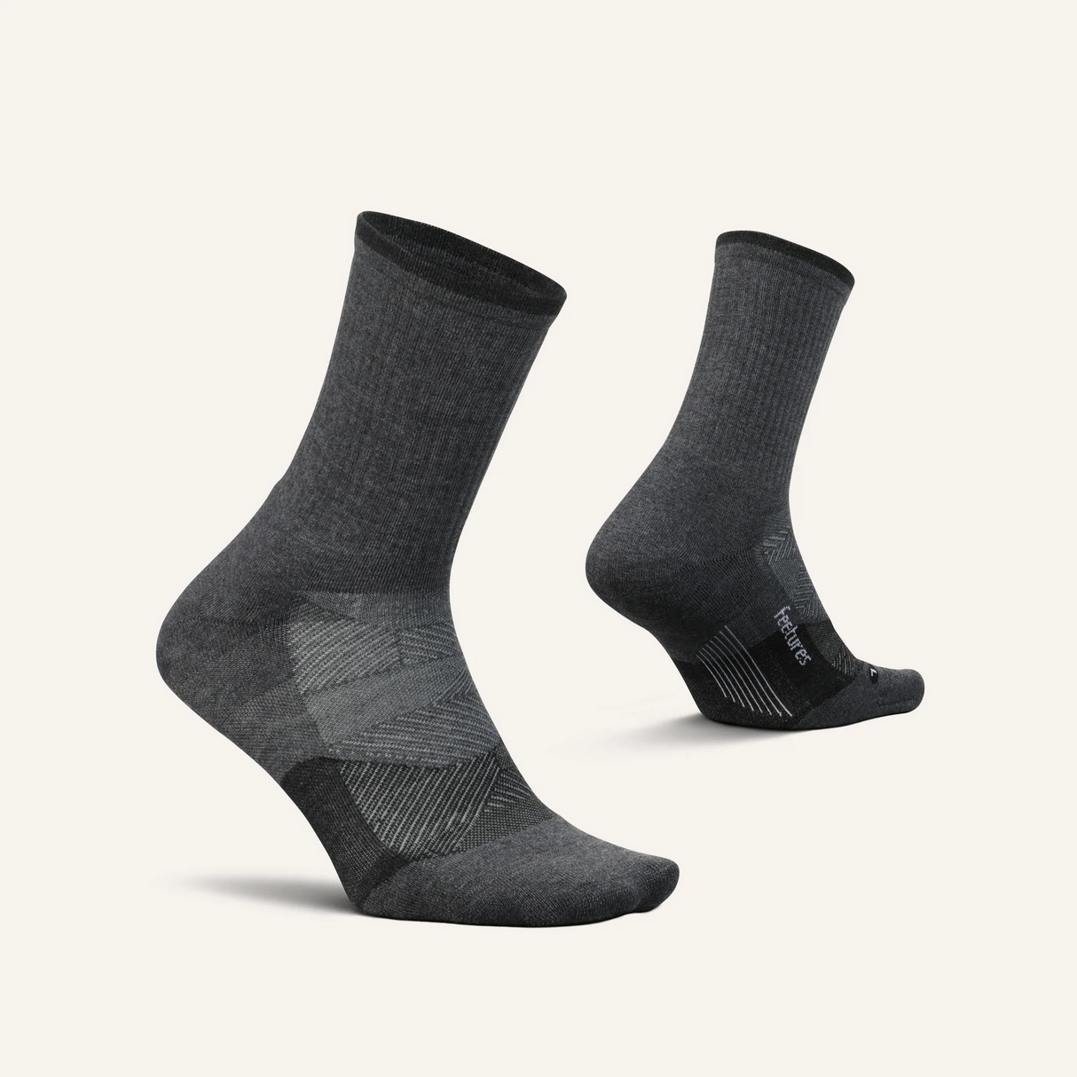 Buy Feetures Trail Max Cushion Mini Crew - Gray for running in Singapore - Running Lab SG