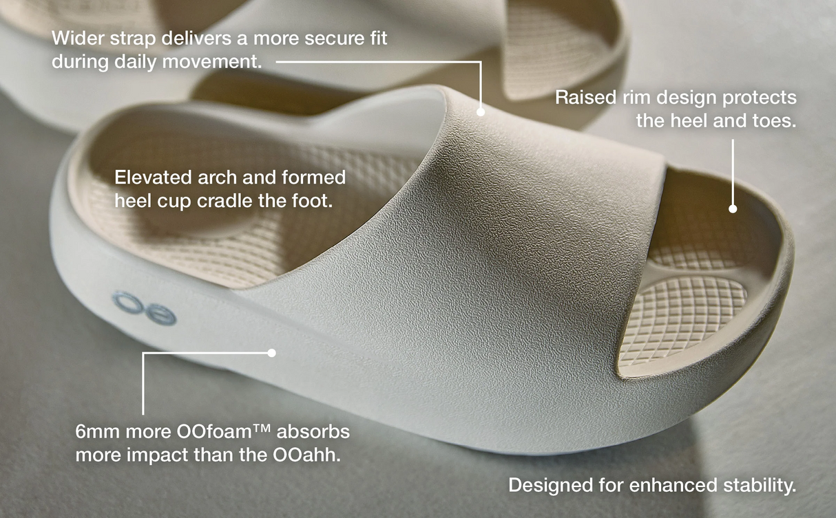 Buy OOFOS Unisex OOahh Plus - Chalk for running in Singapore - Running Lab SG