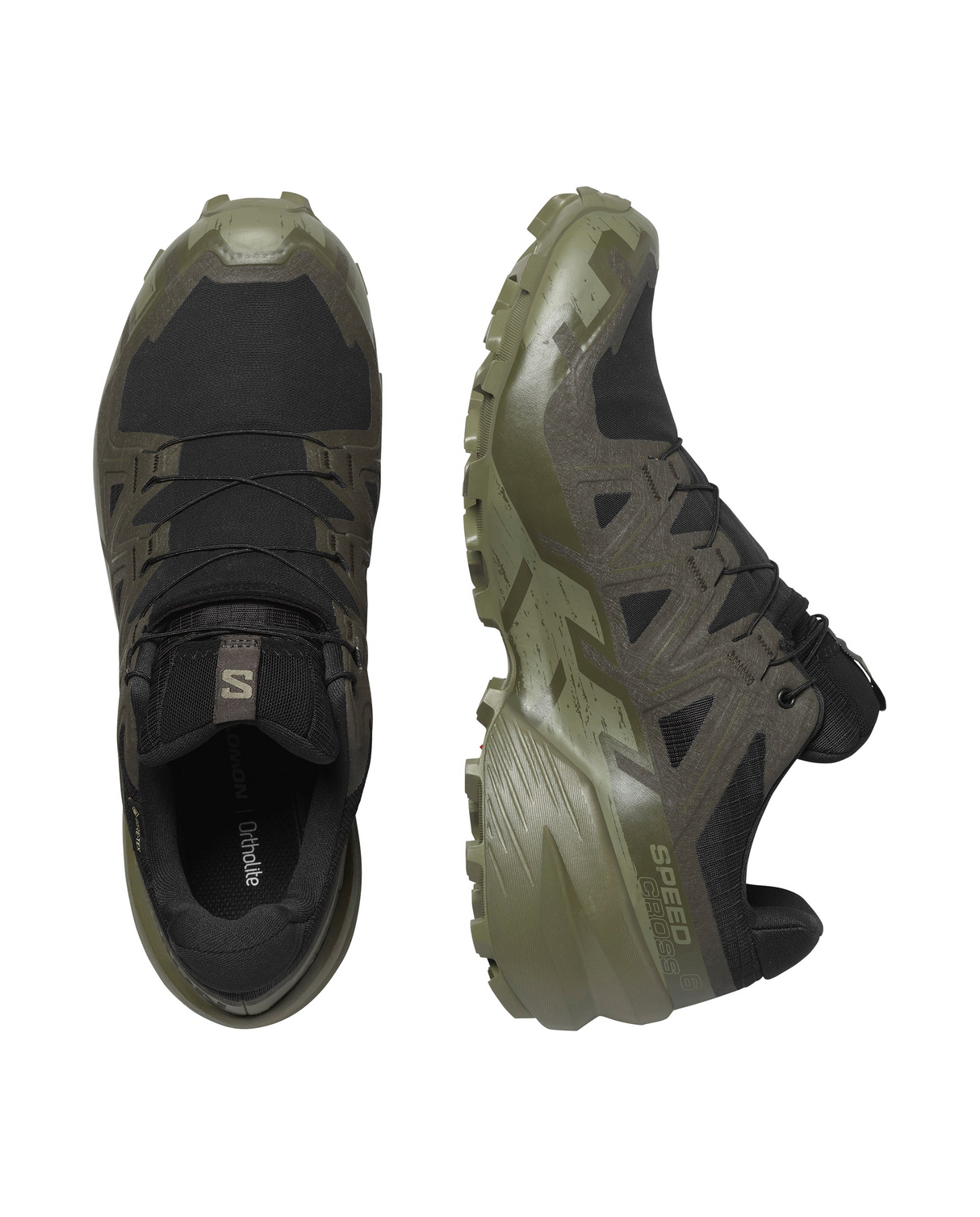 Salomon Men Speedcross 6 GTX - Black / Peat / Deep Lichen Green