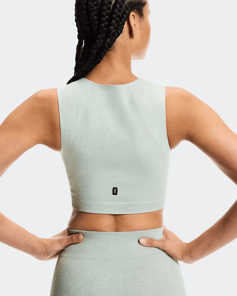 Buy On Women Studio Knit Crop - Mineral / Heather for running in Singapore - Running Lab SG