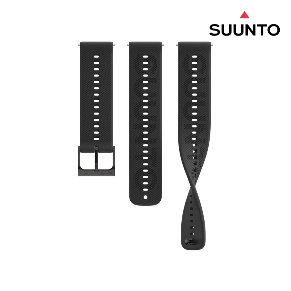 Suunto 22mm Athletic 6 Silicone Strap - All Black S+M