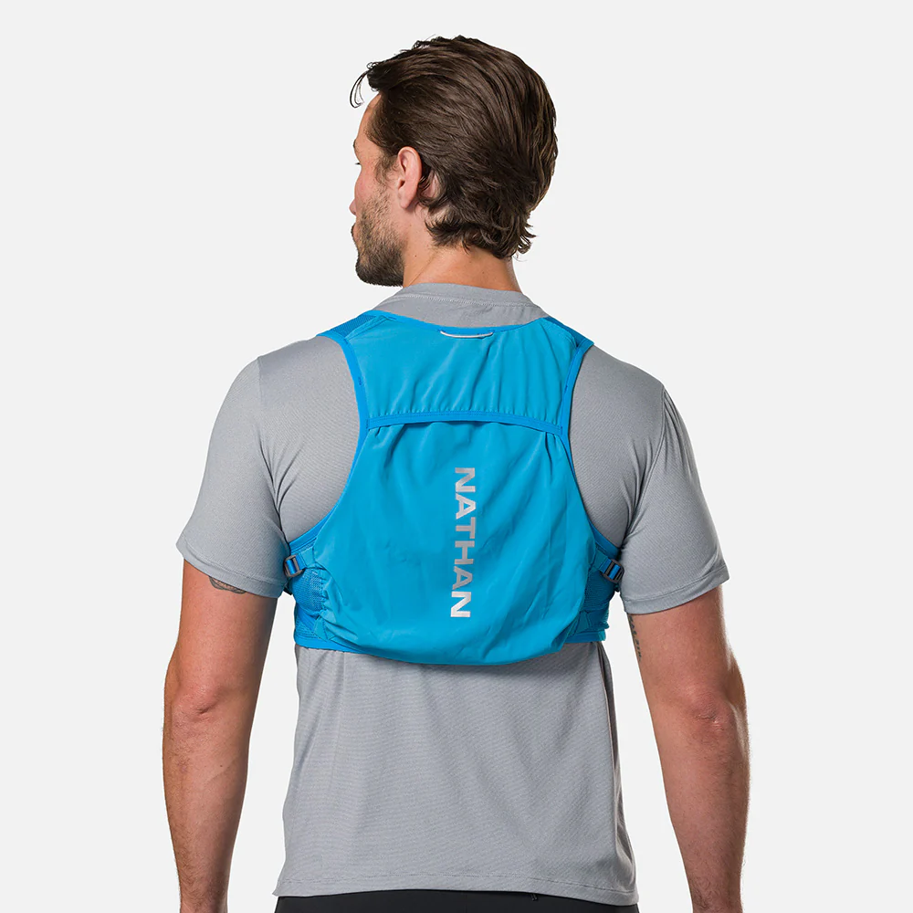 Nathan Sports Pinnacle Breeze 4L Hydration Race Vest - Electric Blue / Reflective Silver