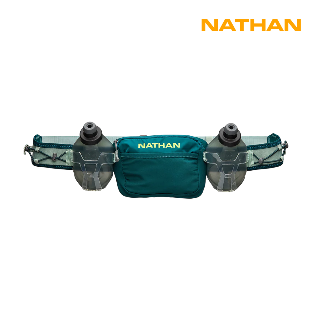 Nathan Sports Trail Mix Plus 3.0 Hydration Belt - Deep Teal / Finish Lime