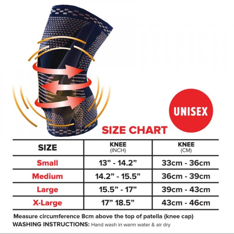 Buy AirFit Medi 3D X-Type Knee Support (Copper Infused) for running in Singapore - Running Lab SG