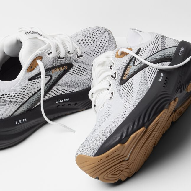 Brooks Men Glycerin 22 Wide - White / Grey / Black