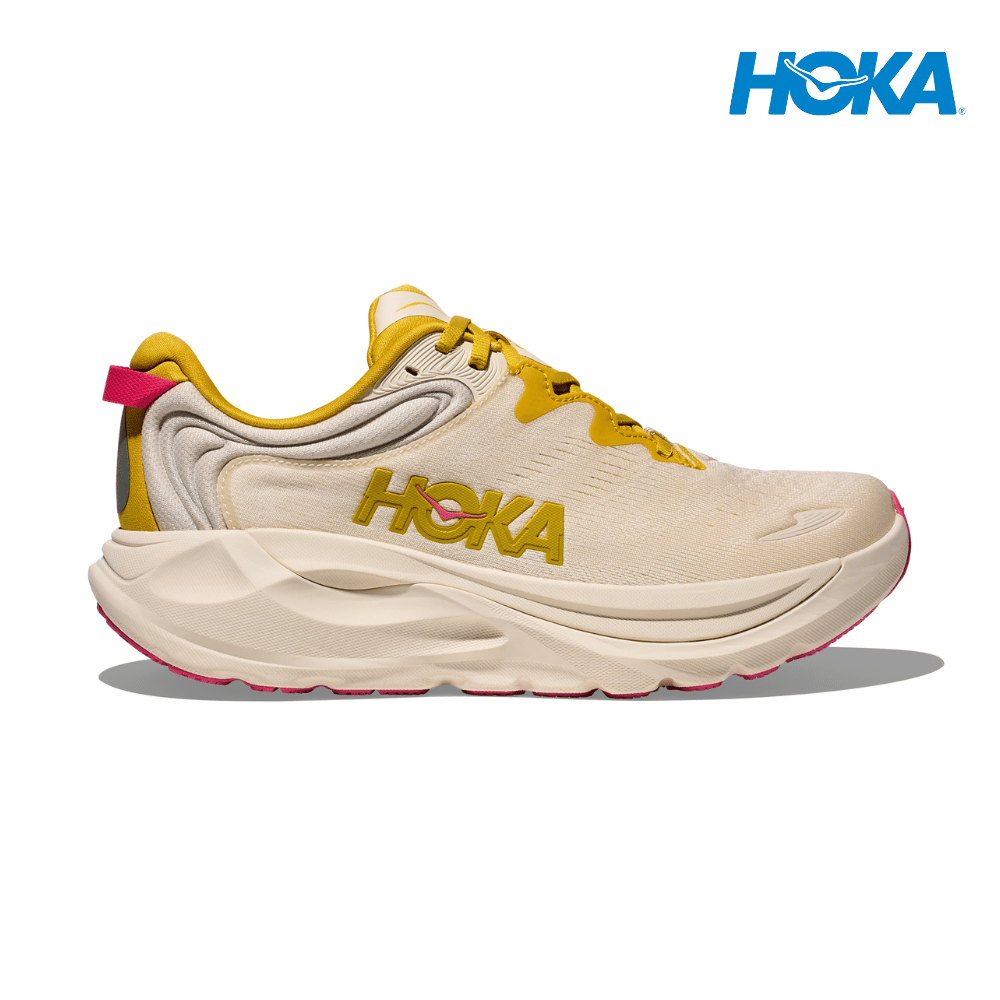 HOKA Women Gaviota 6 Wide - Birch / Yellow Gold