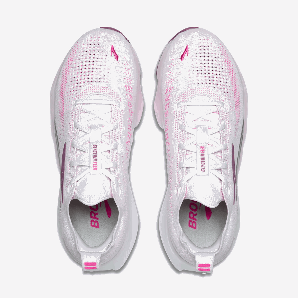 Buy Brooks Women Glycerin Flex - White / Cyber Pink / Argyle for running in Singapore - Running Lab SG