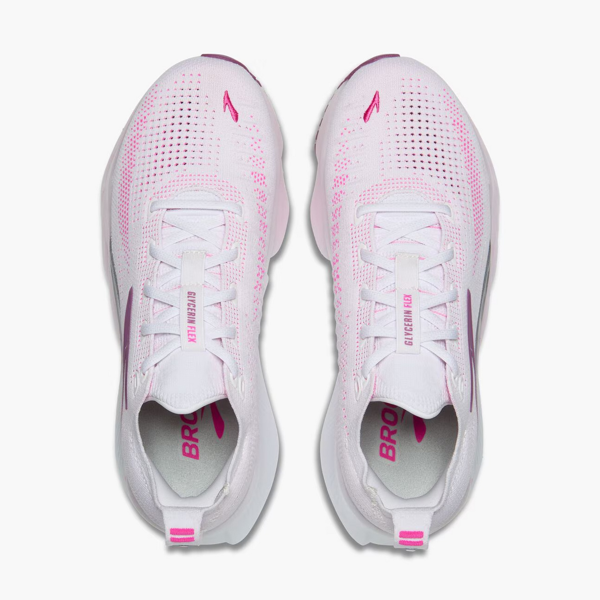 Buy Brooks Women Glycerin Flex - White / Cyber Pink / Argyle for running in Singapore - Running Lab SG