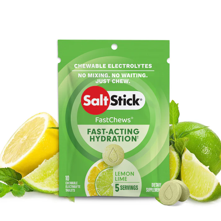 Buy (4 Packs) SaltStick FastChews Lemon Lime 10ct Packet - Expiry Date: Oct 2026 for running in Singapore - Running Lab SG