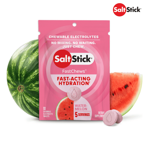 Buy (4 Packs) SaltStick FastChews Watermelon 10ct Packet - Expiry Date: May 2027 for running in Singapore - Running Lab SG