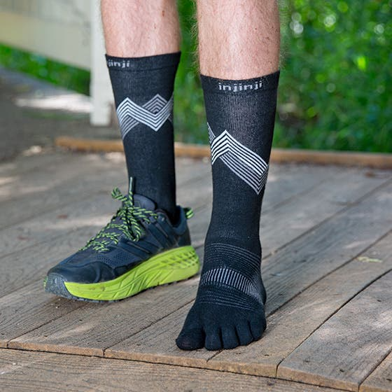 Injinji Run Lightweight Crew Coolmax - Black