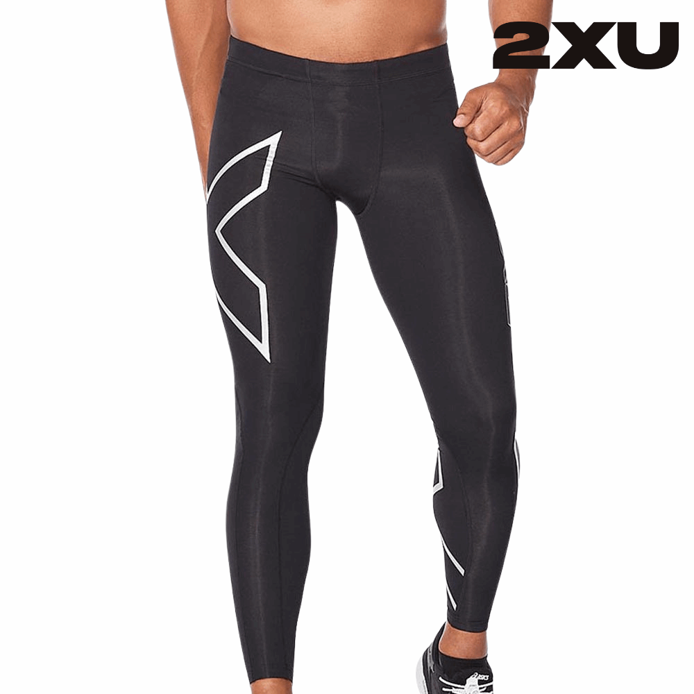 2XU Men Core Compression Tights Black Silver