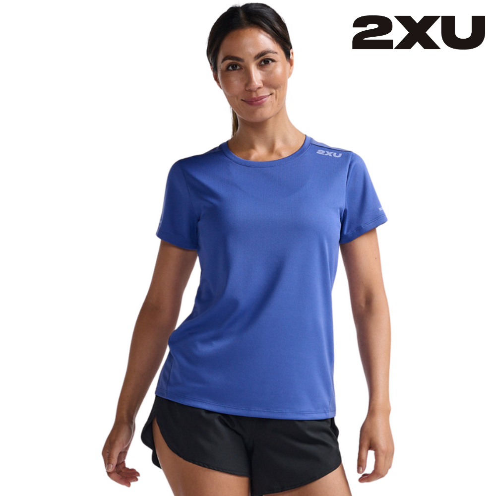 2XU Women Aero Tee - Marlin / Hydrangea Reflective