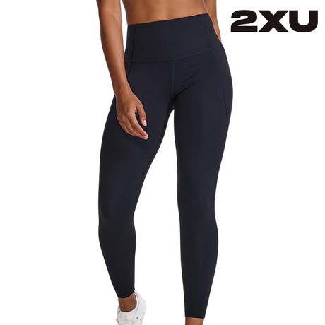 2XU Womens Form High-Rise Stash Compression Tights – Midnight/White