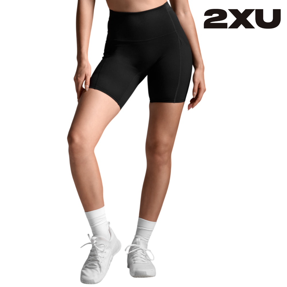 Buy 2XU Women Form Stash Hi-Rise Bike Shorts - Black / Black for running in Singapore - Running Lab SG