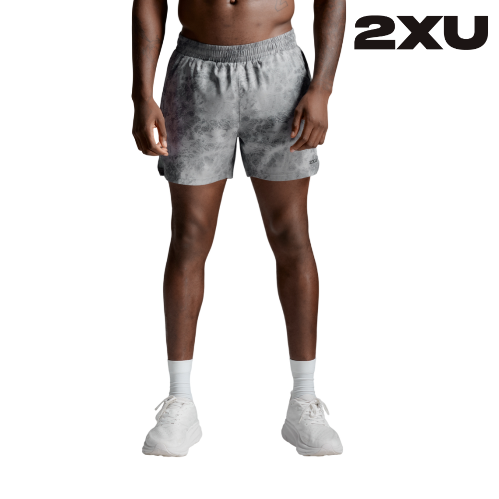 Buy 2XU Men Aero 5 Inch Shorts - Weathervane Marble / Black Reflective for running in Singapore - Running Lab SG