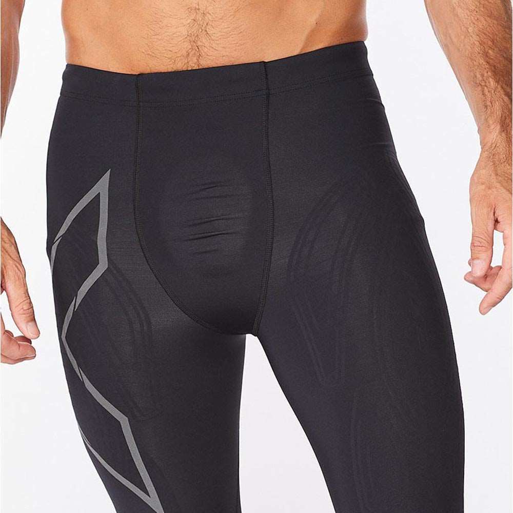 2XU Men Light Speed Compression Tights Black Black Reflective