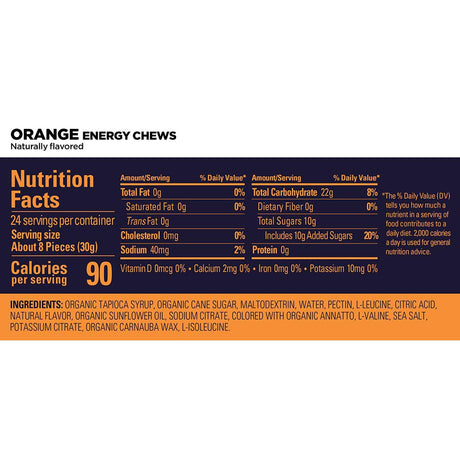 (1 Pack) GU Energy Chews - Orange - Expiry Date: Less Than 6 Months